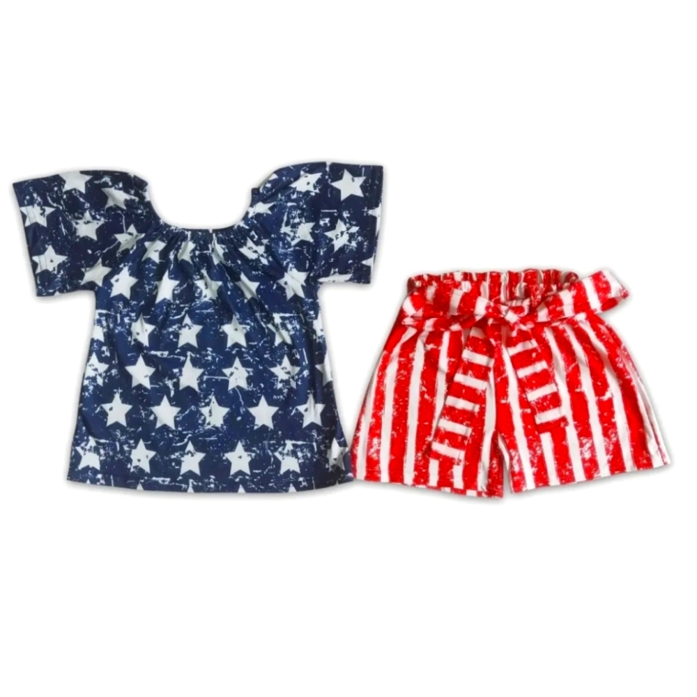 patriotic outfit, toddle girls July 4th outfit